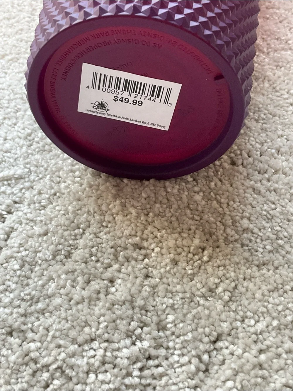 Starbucks Disneyland Castle Hot Pink Ombre Spiky Studded Cold Cup NWT